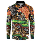 Thriving Together NAIDOC 2025 Button Sweatshirt Aboriginal Indigenous Art