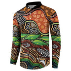 Thriving Together NAIDOC 2025 Button Sweatshirt Aboriginal Indigenous Art