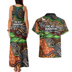 Thriving Together NAIDOC 2025 Couples Matching Tank Maxi Dress and Hawaiian Shirt Aboriginal Indigenous Art