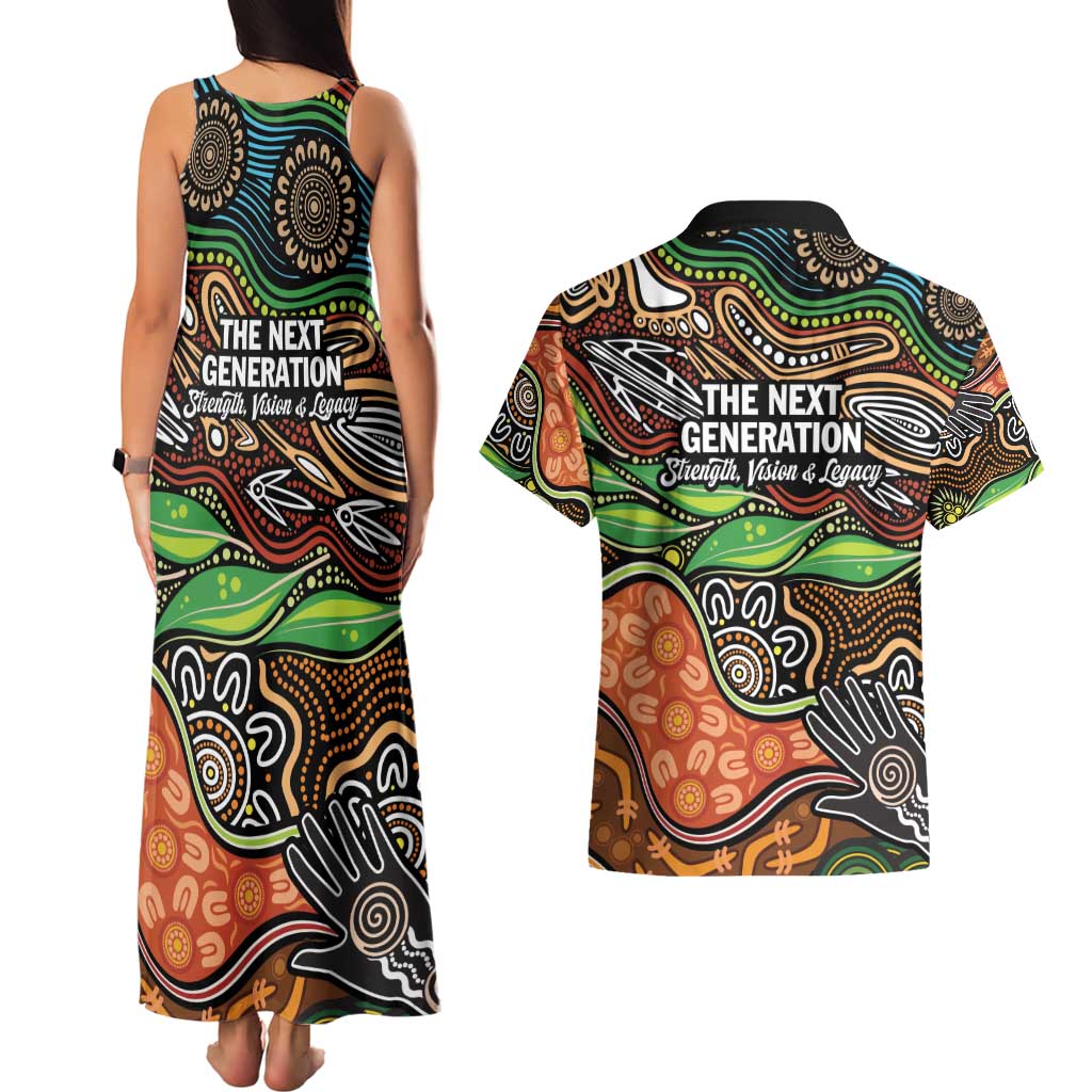 Thriving Together NAIDOC 2025 Couples Matching Tank Maxi Dress and Hawaiian Shirt Aboriginal Indigenous Art