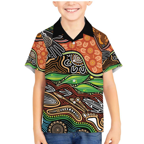 Thriving Together NAIDOC 2025 Family Matching Mermaid Dress and Hawaiian Shirt Aboriginal Indigenous Art
