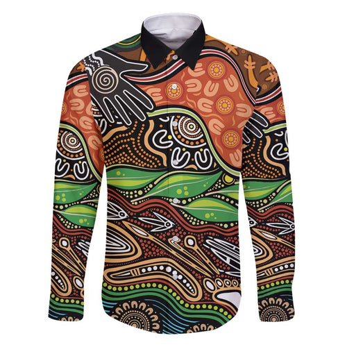 Thriving Together NAIDOC 2025 Family Matching Off Shoulder Maxi Dress and Hawaiian Shirt Aboriginal Indigenous Art