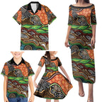 Thriving Together NAIDOC 2025 Family Matching Puletasi and Hawaiian Shirt Aboriginal Indigenous Art