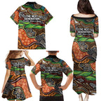 Thriving Together NAIDOC 2025 Family Matching Puletasi and Hawaiian Shirt Aboriginal Indigenous Art