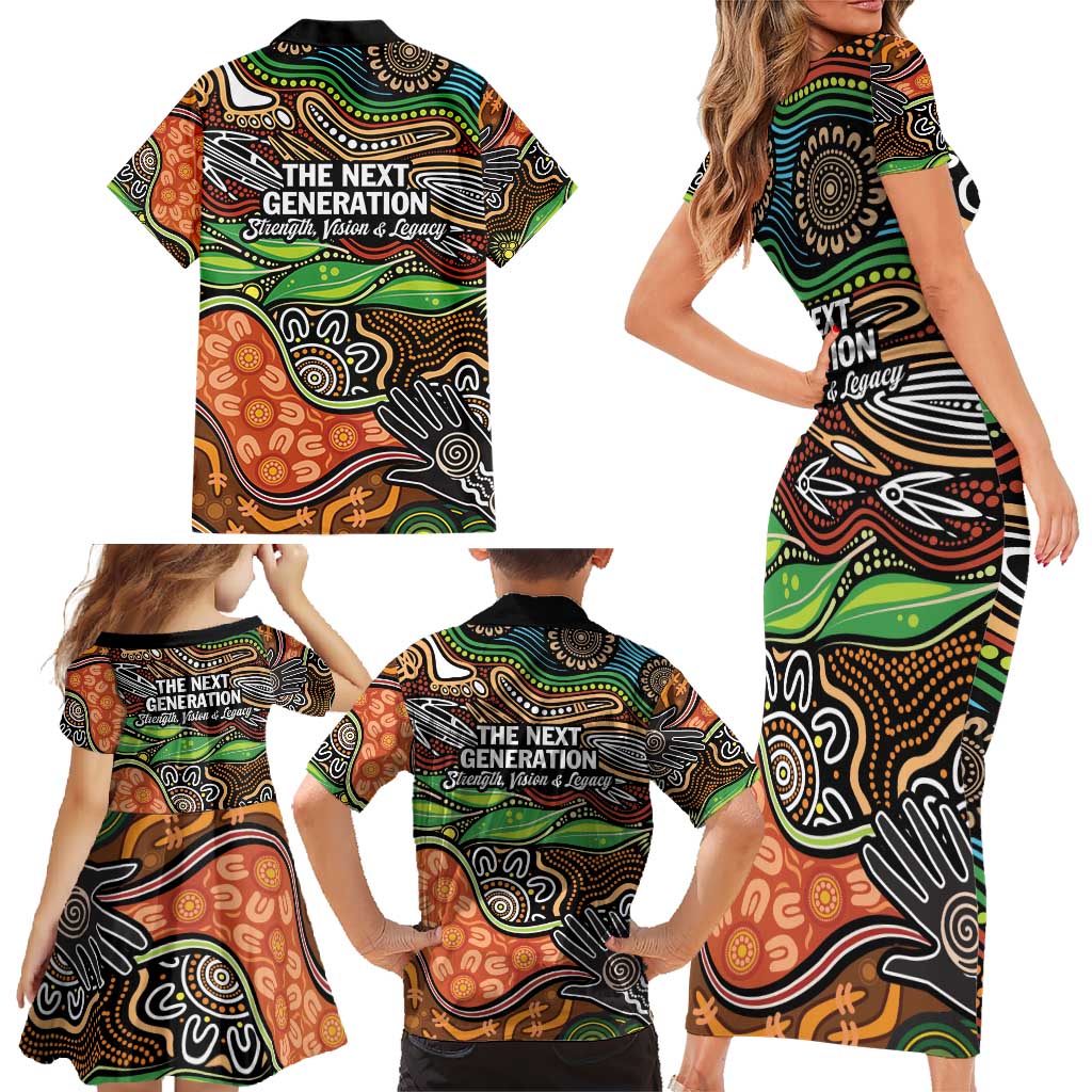 Thriving Together NAIDOC 2025 Family Matching Short Sleeve Bodycon Dress and Hawaiian Shirt Aboriginal Indigenous Art