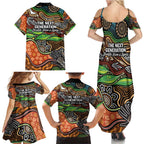 Thriving Together NAIDOC 2025 Family Matching Summer Maxi Dress and Hawaiian Shirt Aboriginal Indigenous Art