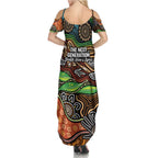 Thriving Together NAIDOC 2025 Family Matching Summer Maxi Dress and Hawaiian Shirt Aboriginal Indigenous Art