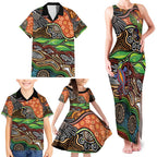 Thriving Together NAIDOC 2025 Family Matching Tank Maxi Dress and Hawaiian Shirt Aboriginal Indigenous Art