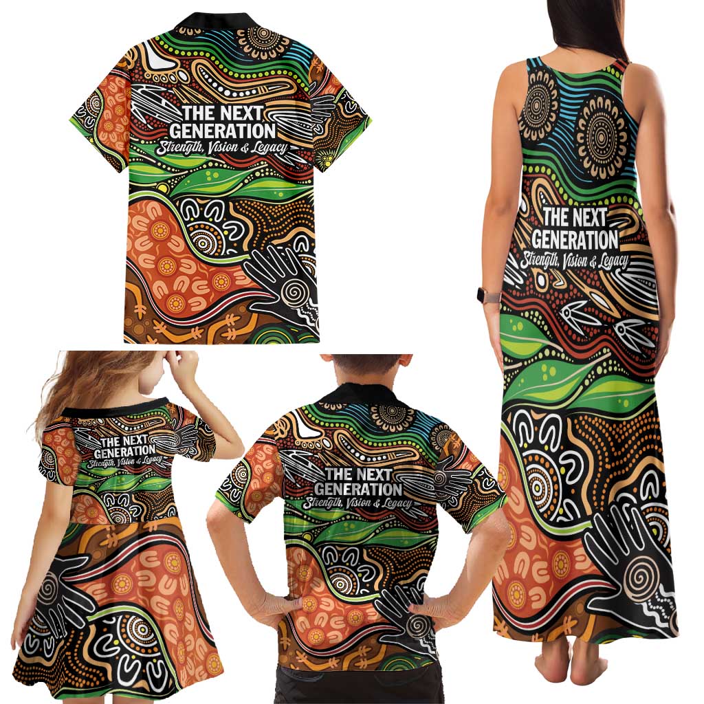 Thriving Together NAIDOC 2025 Family Matching Tank Maxi Dress and Hawaiian Shirt Aboriginal Indigenous Art