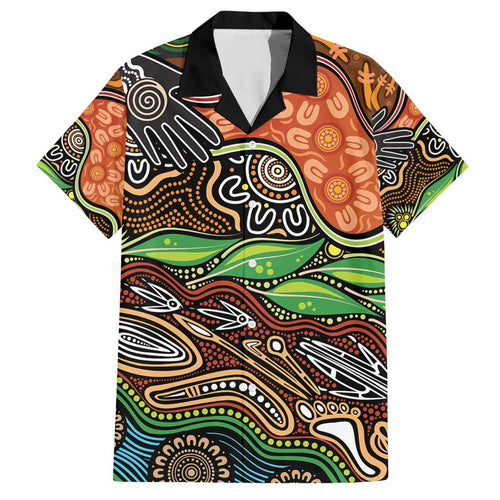 Thriving Together NAIDOC 2025 Family Matching Tank Maxi Dress and Hawaiian Shirt Aboriginal Indigenous Art