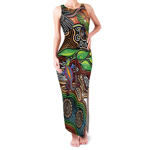 Thriving Together NAIDOC 2025 Family Matching Tank Maxi Dress and Hawaiian Shirt Aboriginal Indigenous Art