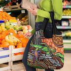 Thriving Together NAIDOC 2025 Grocery Bag Aboriginal Indigenous Art