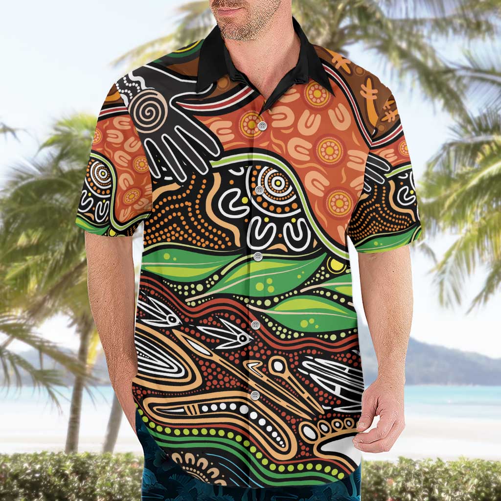 Thriving Together NAIDOC 2025 Hawaiian Shirt Aboriginal Indigenous Art