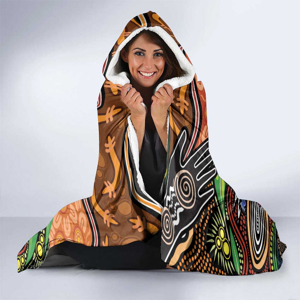 Thriving Together NAIDOC 2025 Hooded Blanket Aboriginal Indigenous Art