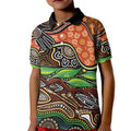 Thriving Together NAIDOC 2025 Kid Polo Shirt Aboriginal Indigenous Art