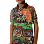 Thriving Together NAIDOC 2025 Kid Polo Shirt Aboriginal Indigenous Art