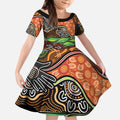 Thriving Together NAIDOC 2025 Kid Short Sleeve Dress Aboriginal Indigenous Art
