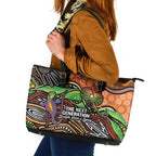 Thriving Together NAIDOC 2025 Leather Tote Bag Aboriginal Indigenous Art