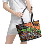Thriving Together NAIDOC 2025 Leather Tote Bag Aboriginal Indigenous Art