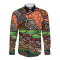 Thriving Together NAIDOC 2025 Long Sleeve Button Shirt Aboriginal Indigenous Art