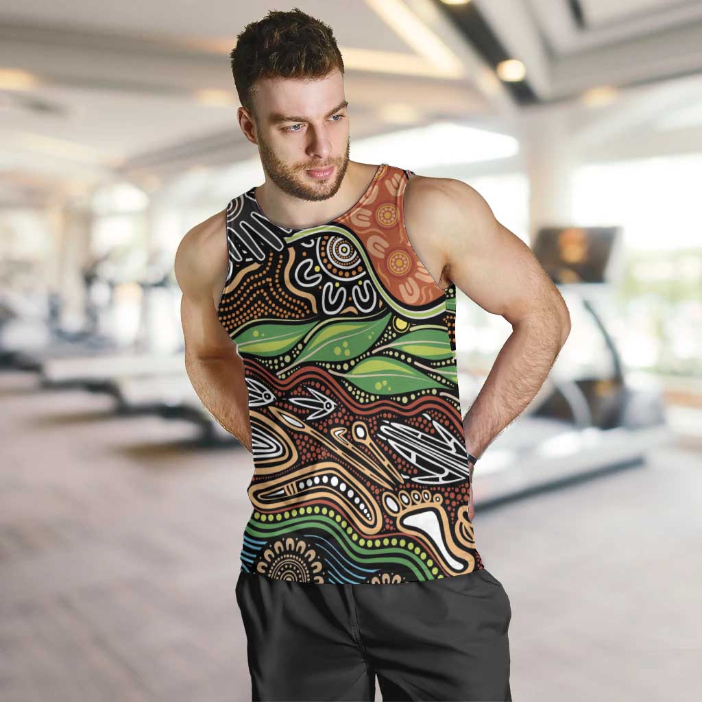 Thriving Together NAIDOC 2025 Men Tank Top Aboriginal Indigenous Art