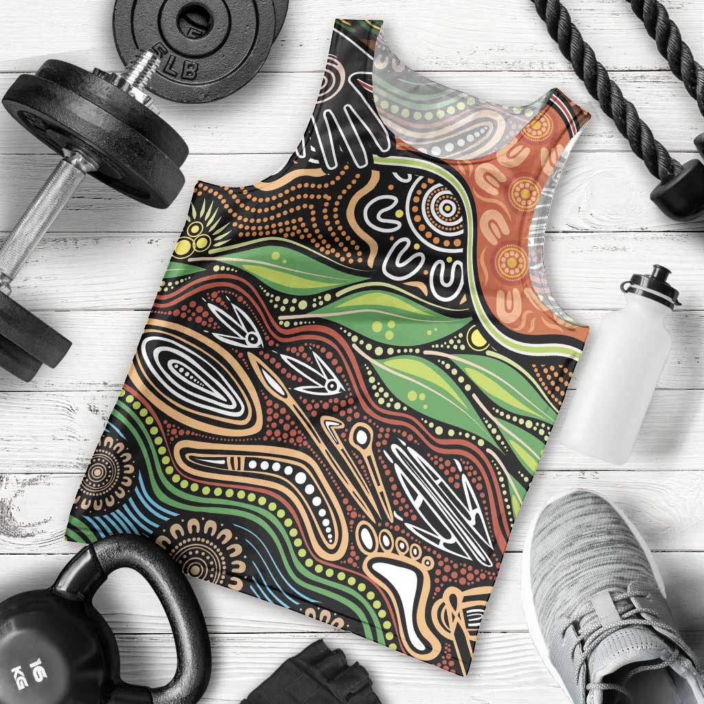 Thriving Together NAIDOC 2025 Men Tank Top Aboriginal Indigenous Art