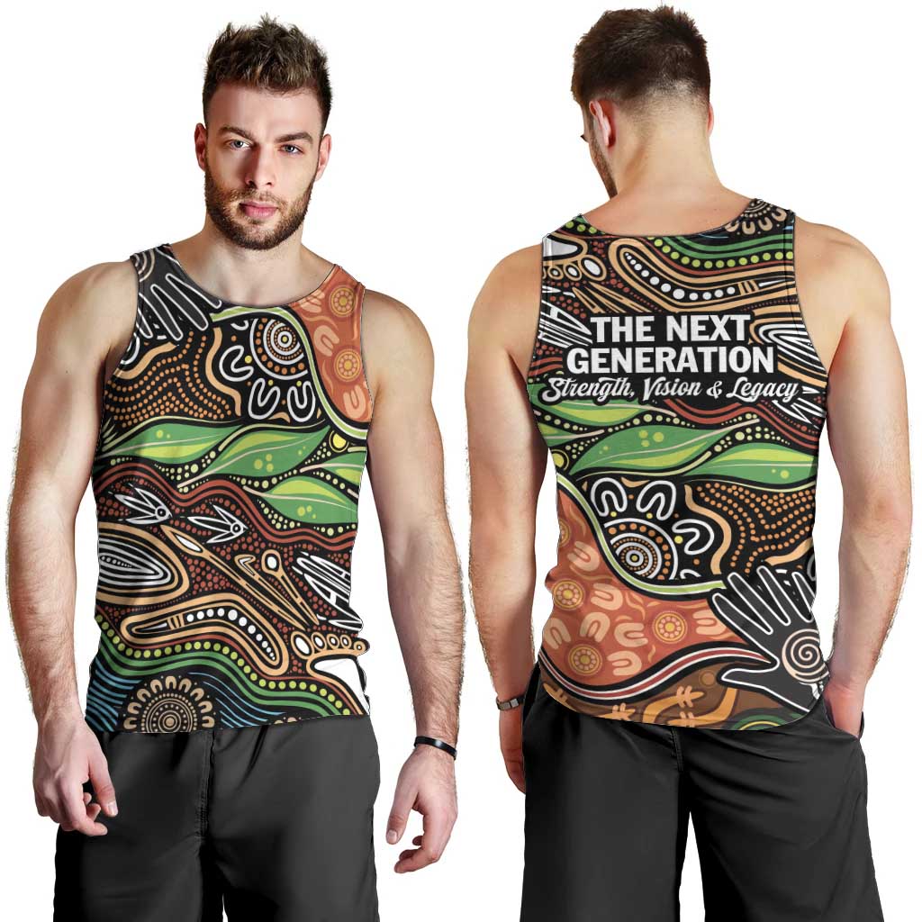 Thriving Together NAIDOC 2025 Men Tank Top Aboriginal Indigenous Art