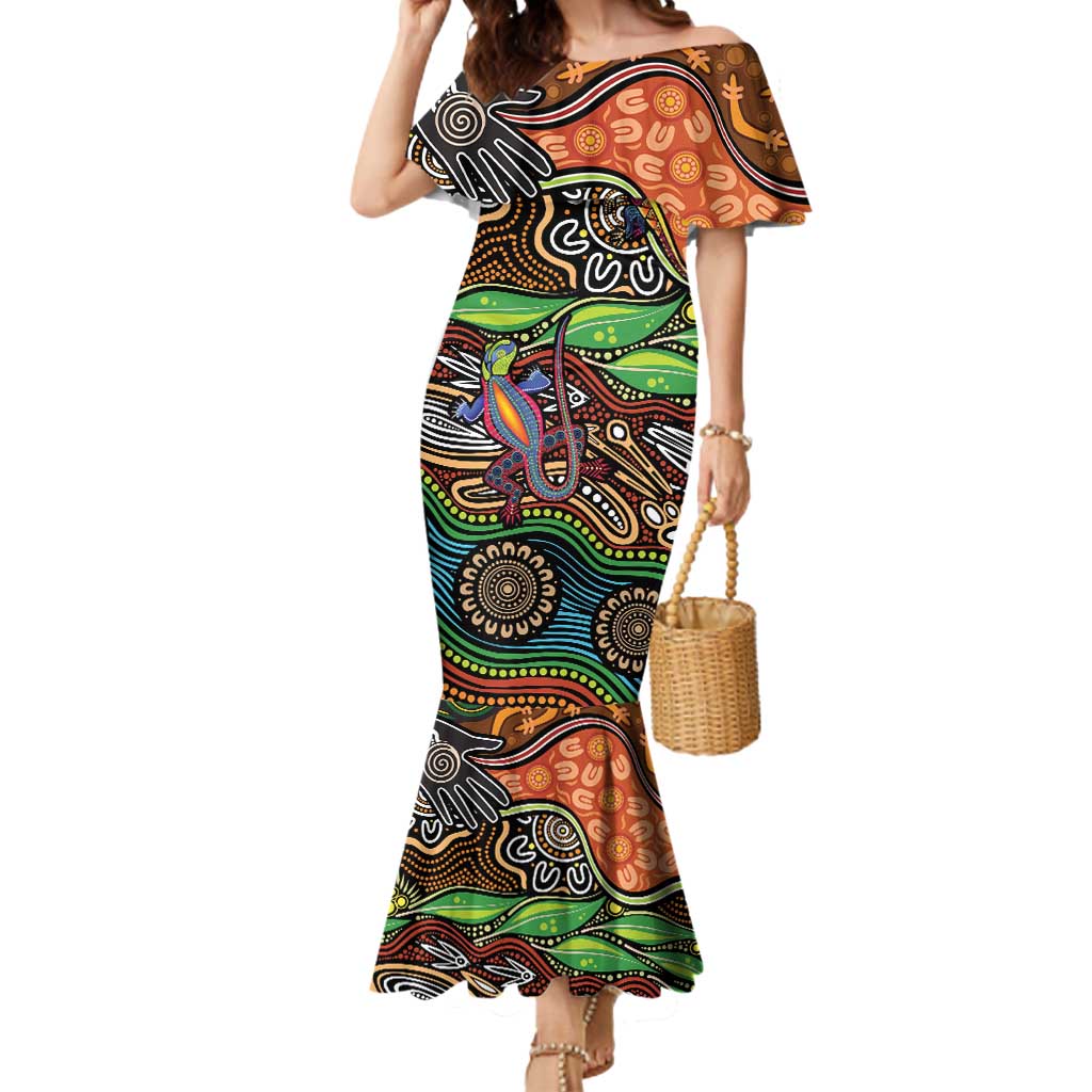 Thriving Together NAIDOC 2025 Mermaid Dress Aboriginal Indigenous Art