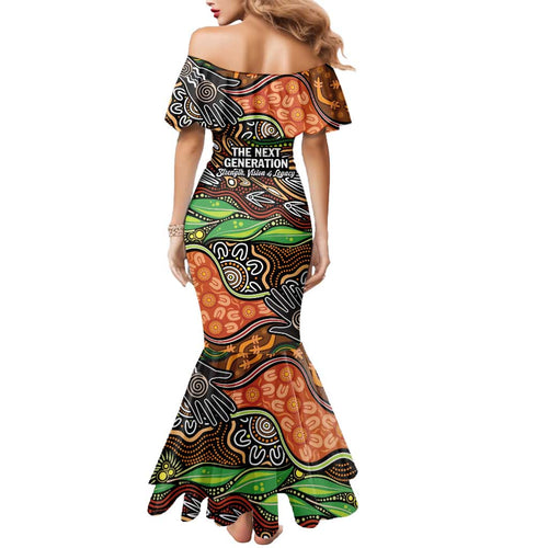 Thriving Together NAIDOC 2025 Mermaid Dress Aboriginal Indigenous Art
