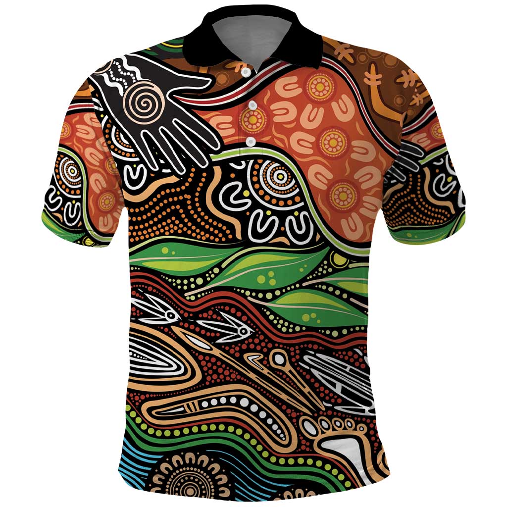 Thriving Together NAIDOC 2025 Polo Shirt Aboriginal Indigenous Art