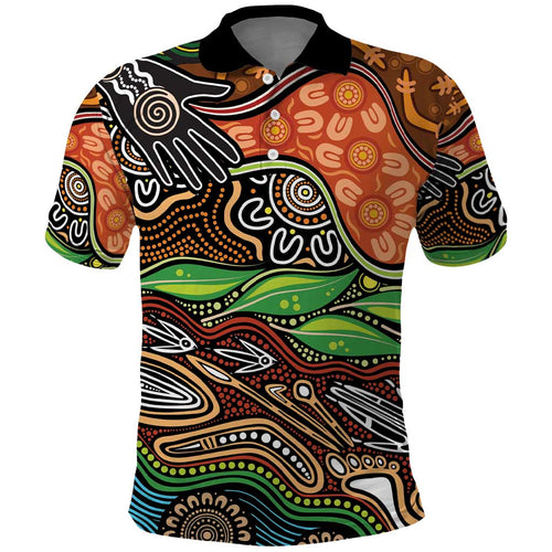 Thriving Together NAIDOC 2025 Polo Shirt Aboriginal Indigenous Art