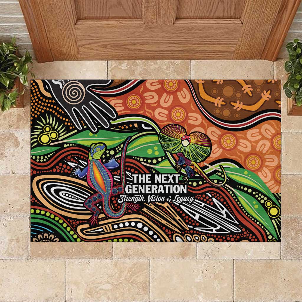 Thriving Together NAIDOC 2025 Rubber Doormat Aboriginal Indigenous Art