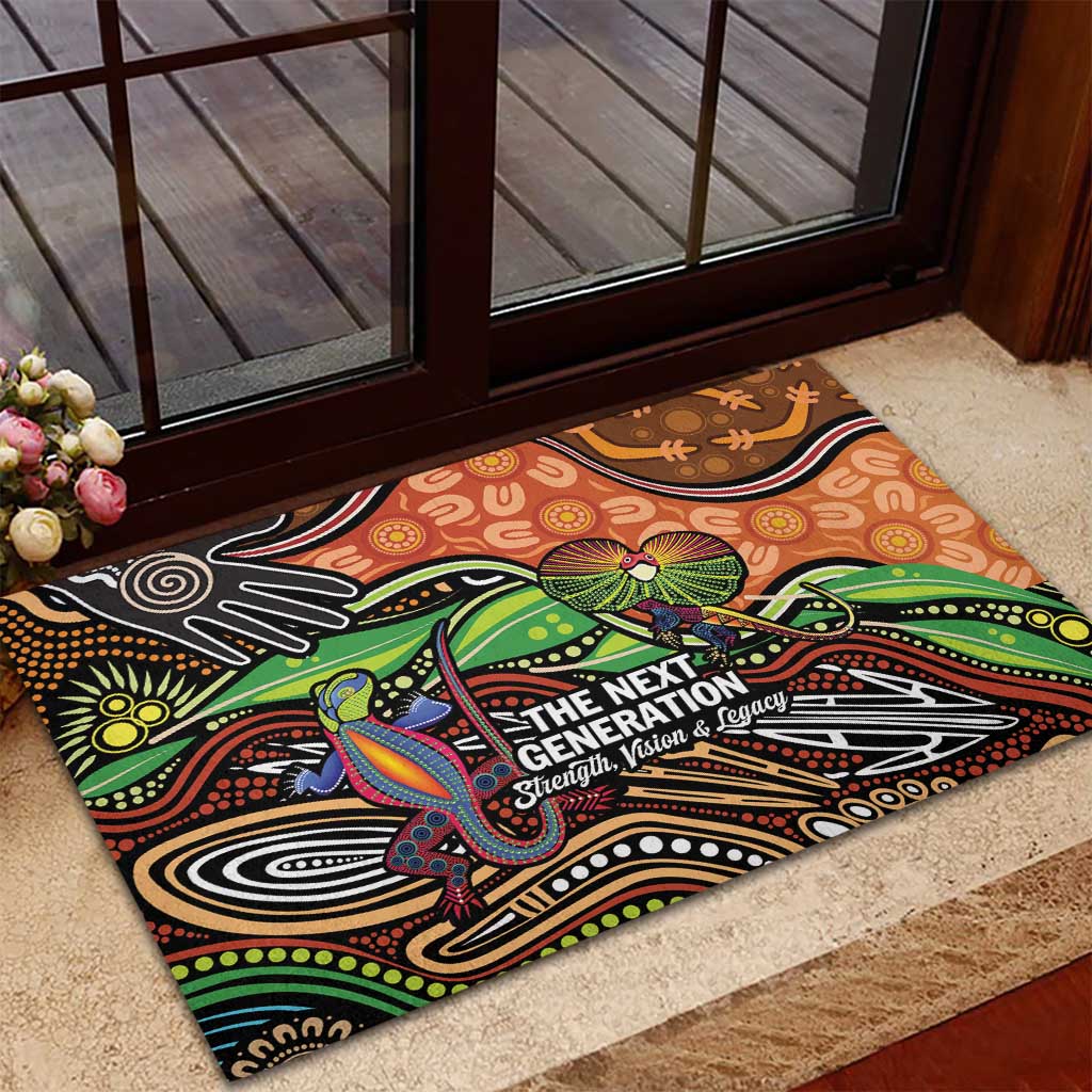 Thriving Together NAIDOC 2025 Rubber Doormat Aboriginal Indigenous Art