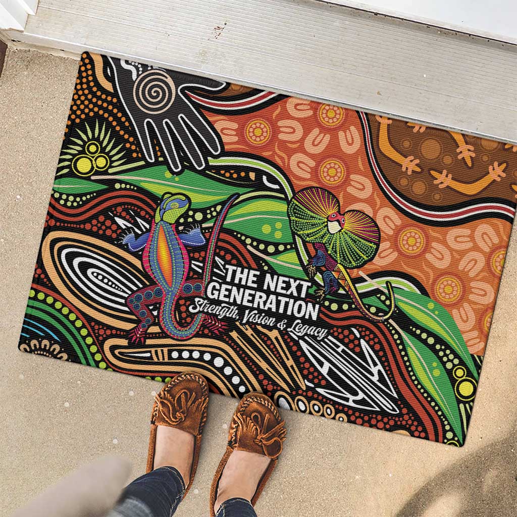 Thriving Together NAIDOC 2025 Rubber Doormat Aboriginal Indigenous Art