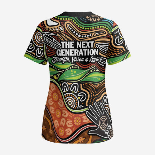 Thriving Together NAIDOC 2025 Scrub Top Aboriginal Indigenous Art - Aussie Hoodie