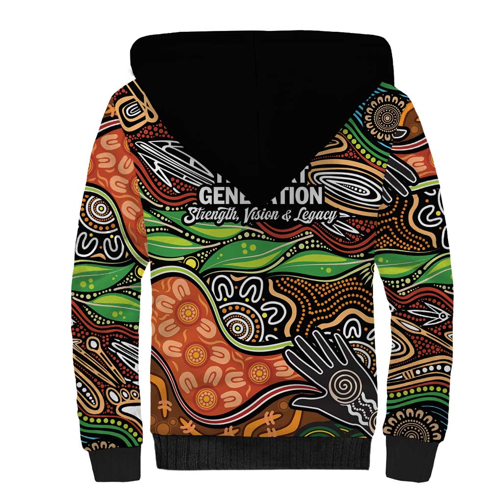 Thriving Together NAIDOC 2025 Sherpa Hoodie Aboriginal Indigenous Art