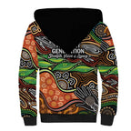 Thriving Together NAIDOC 2025 Sherpa Hoodie Aboriginal Indigenous Art