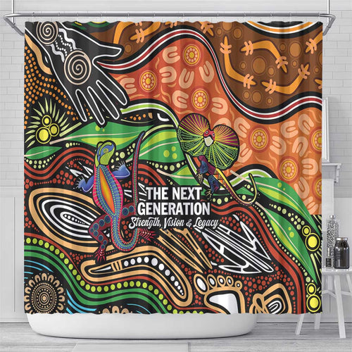 Thriving Together NAIDOC 2025 Shower Curtain Aboriginal Indigenous Art