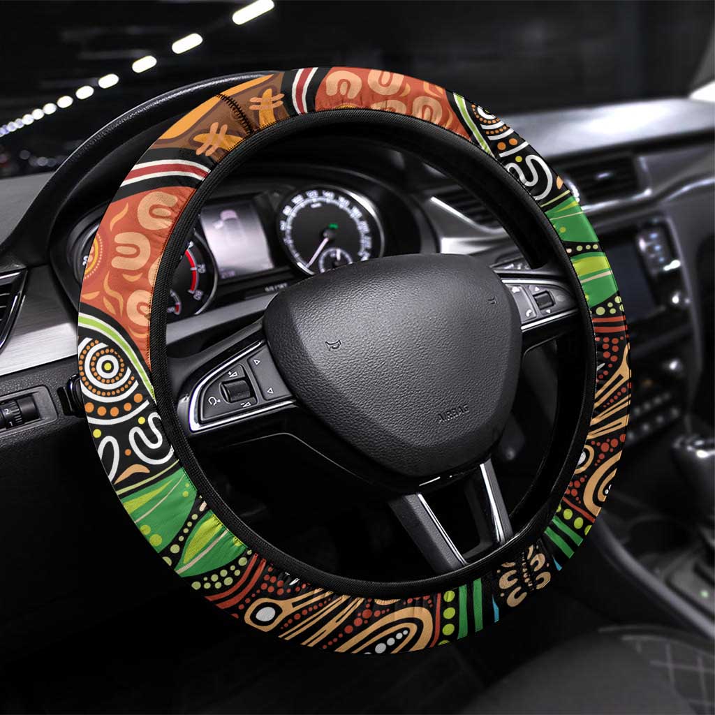 Thriving Together NAIDOC 2025 Steering Wheel Cover Aboriginal Indigenous Art