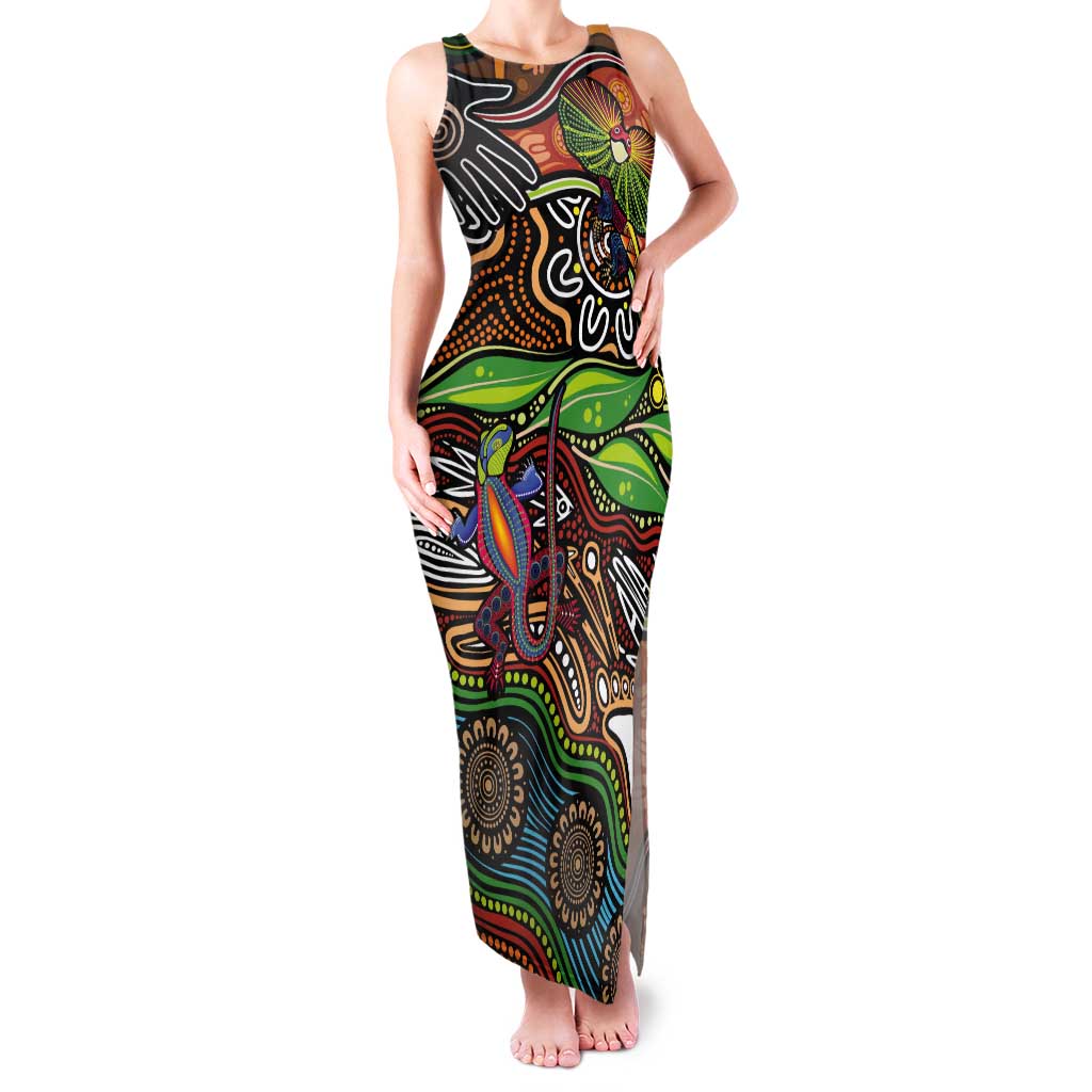 Thriving Together NAIDOC 2025 Tank Maxi Dress Aboriginal Indigenous Art