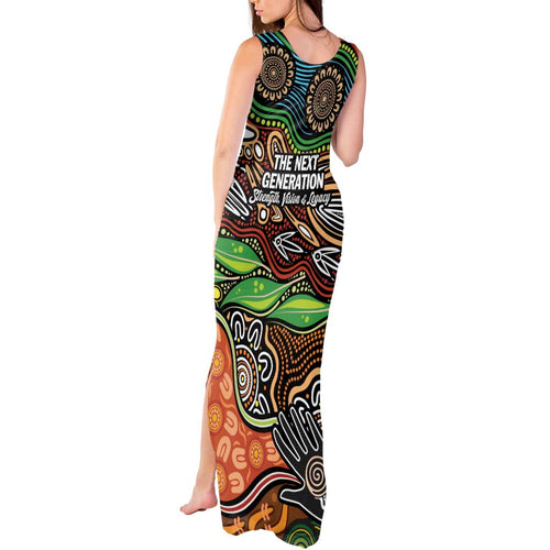 Thriving Together NAIDOC 2025 Tank Maxi Dress Aboriginal Indigenous Art