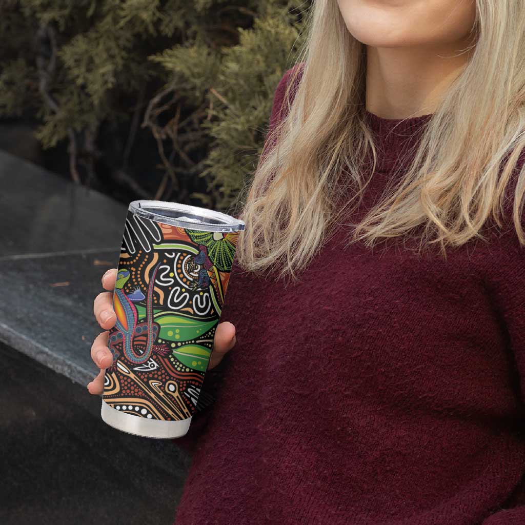 Thriving Together NAIDOC 2025 Tumbler Cup Aboriginal Indigenous Art