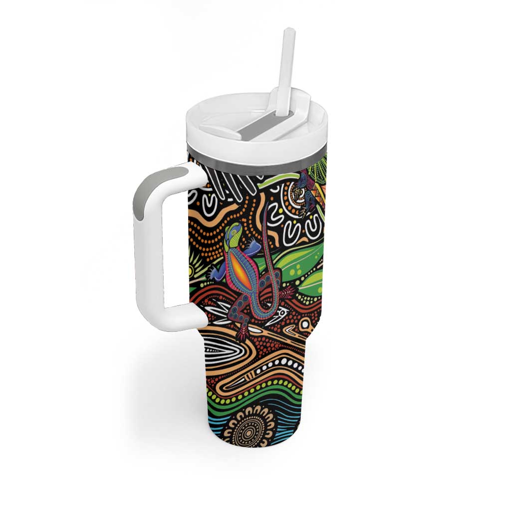 Thriving Together NAIDOC 2025 Tumbler With Handle Aboriginal Indigenous Art