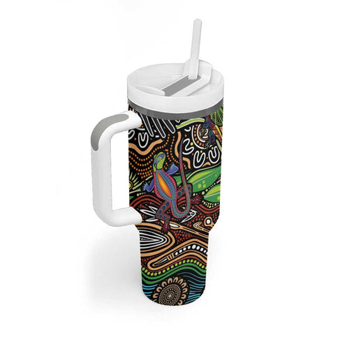 Thriving Together NAIDOC 2025 Tumbler With Handle Aboriginal Indigenous Art