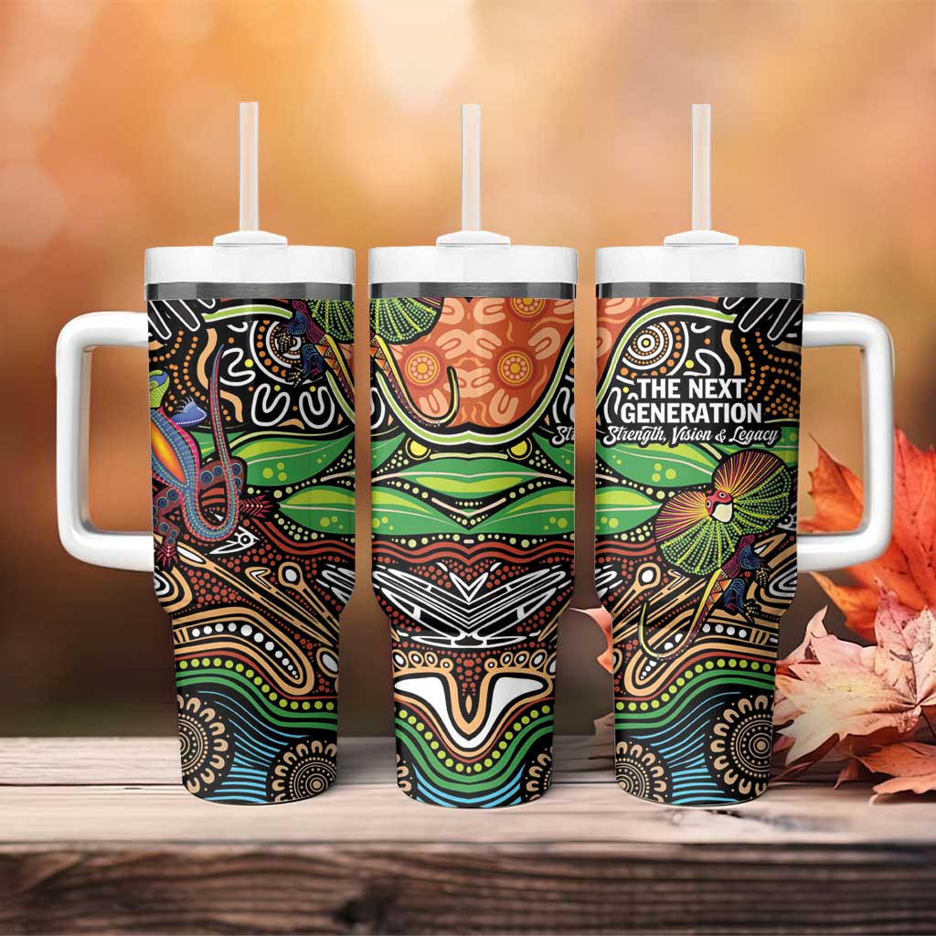 Thriving Together NAIDOC 2025 Tumbler With Handle Aboriginal Indigenous Art