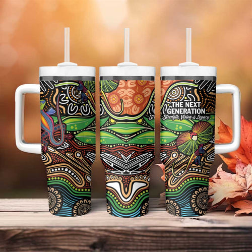 Thriving Together NAIDOC 2025 Tumbler With Handle Aboriginal Indigenous Art