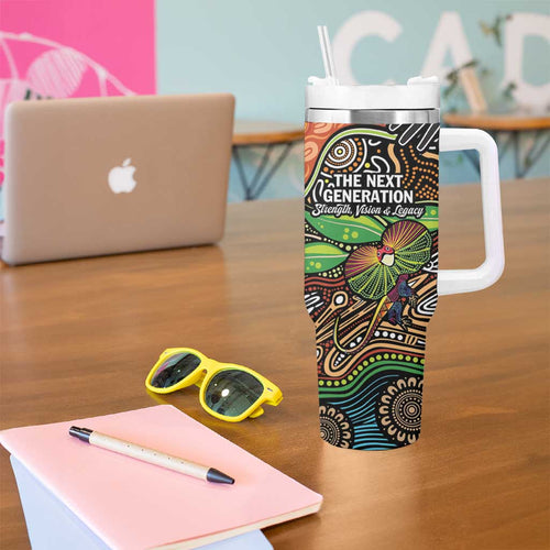 Thriving Together NAIDOC 2025 Tumbler With Handle Aboriginal Indigenous Art