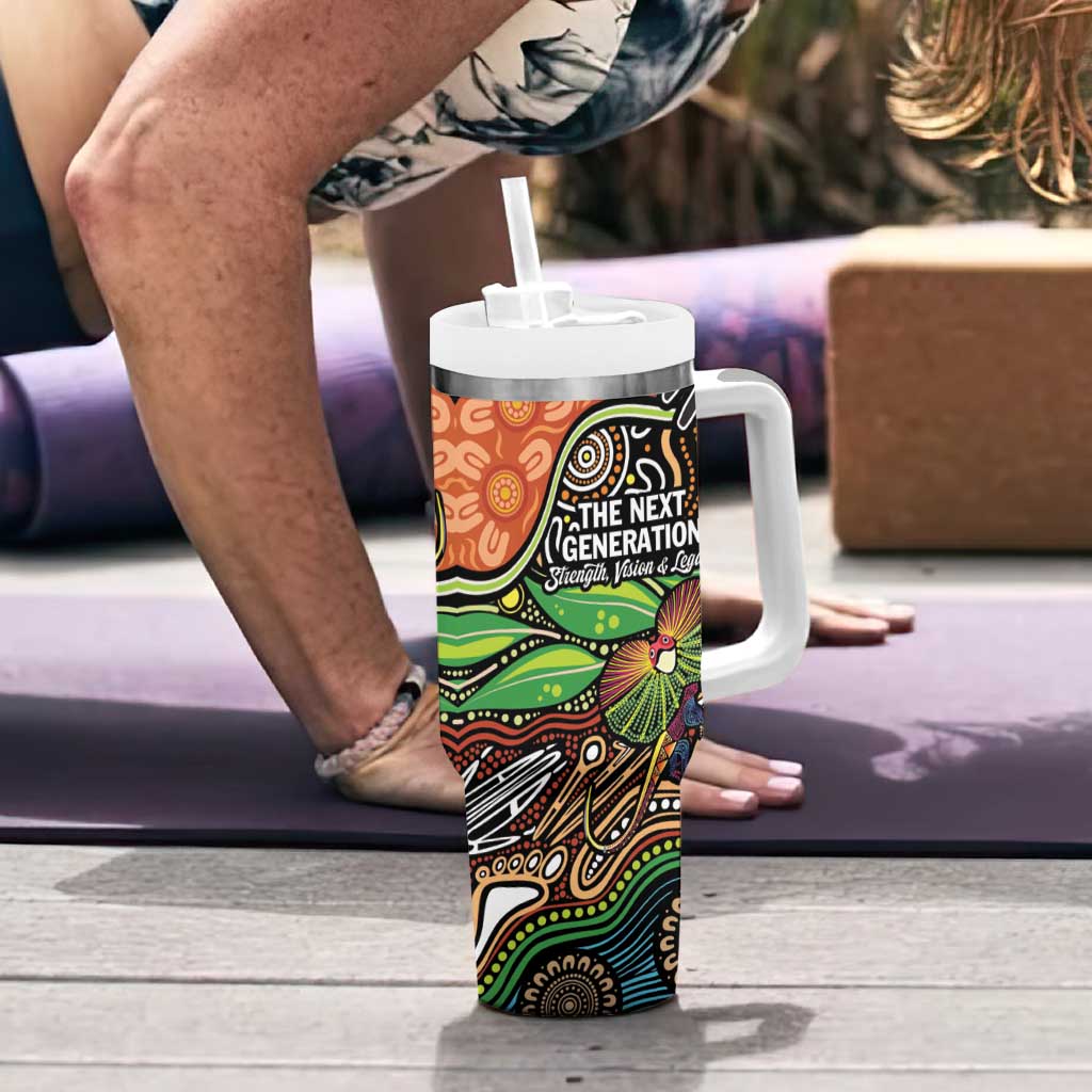 Thriving Together NAIDOC 2025 Tumbler With Handle Aboriginal Indigenous Art