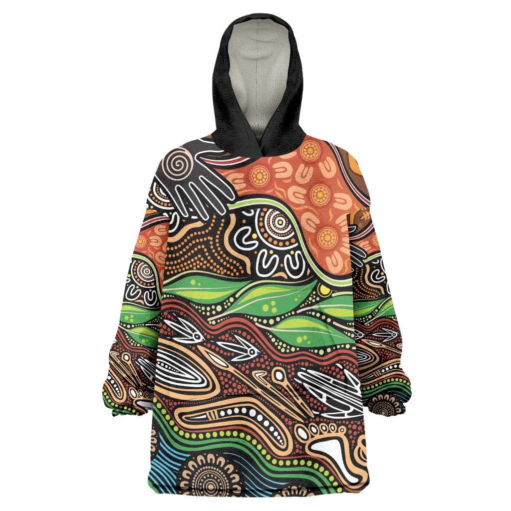 Thriving Together NAIDOC 2025 Wearable Blanket Hoodie Aboriginal Indigenous Art