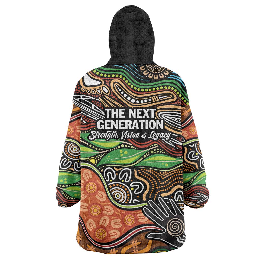 Thriving Together NAIDOC 2025 Wearable Blanket Hoodie Aboriginal Indigenous Art